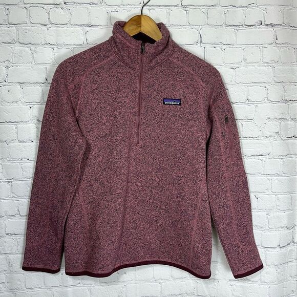 Patagonia Pink Better Sweater Quarter Zip Jacket Women’s Small s Style 25617 - Picture 1 of 8